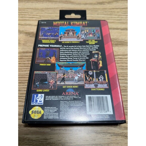 Mortal Kombat (Sega Genesis, 1993) CIB Genuine Tested - Picture 3 of 3